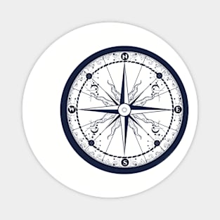 Beautiful Compass Sailing, Hiking, Adventure Gift Magnet